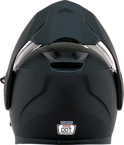 Bill's Exhausts AFX FX-111DS Snow Helmet in matte black, electric style, 2XL size, with clear visor and sleek design.