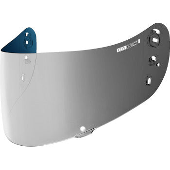 ICON Optics™ Shield Warboy Chrome shield for motorcycle helmet, featuring a sleek chrome finish and clear visor.
