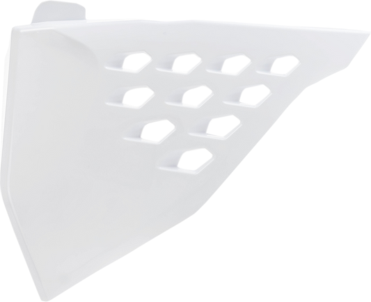White ACERBIS Airbox Cover with vents for motorcycle, designed to fit models with part number 2791450002.