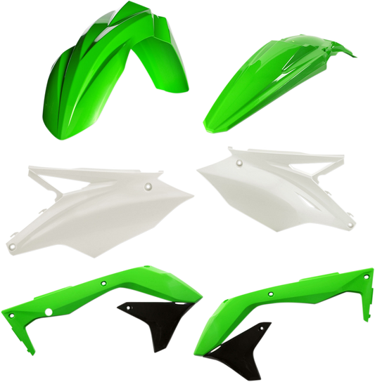 Acerbis OEM 2018 standard replacement body kit for off-road motorcycle, featuring durable plastic panels and vibrant graphics.