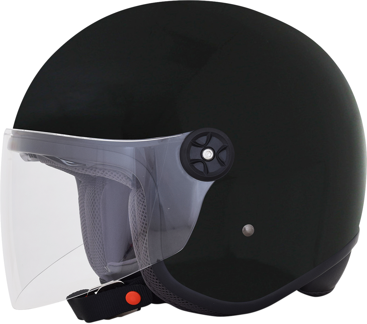 Gloss black AFX FX-143 helmet in large size, featuring aerodynamic design and secure fit, from Bill's Exhausts.