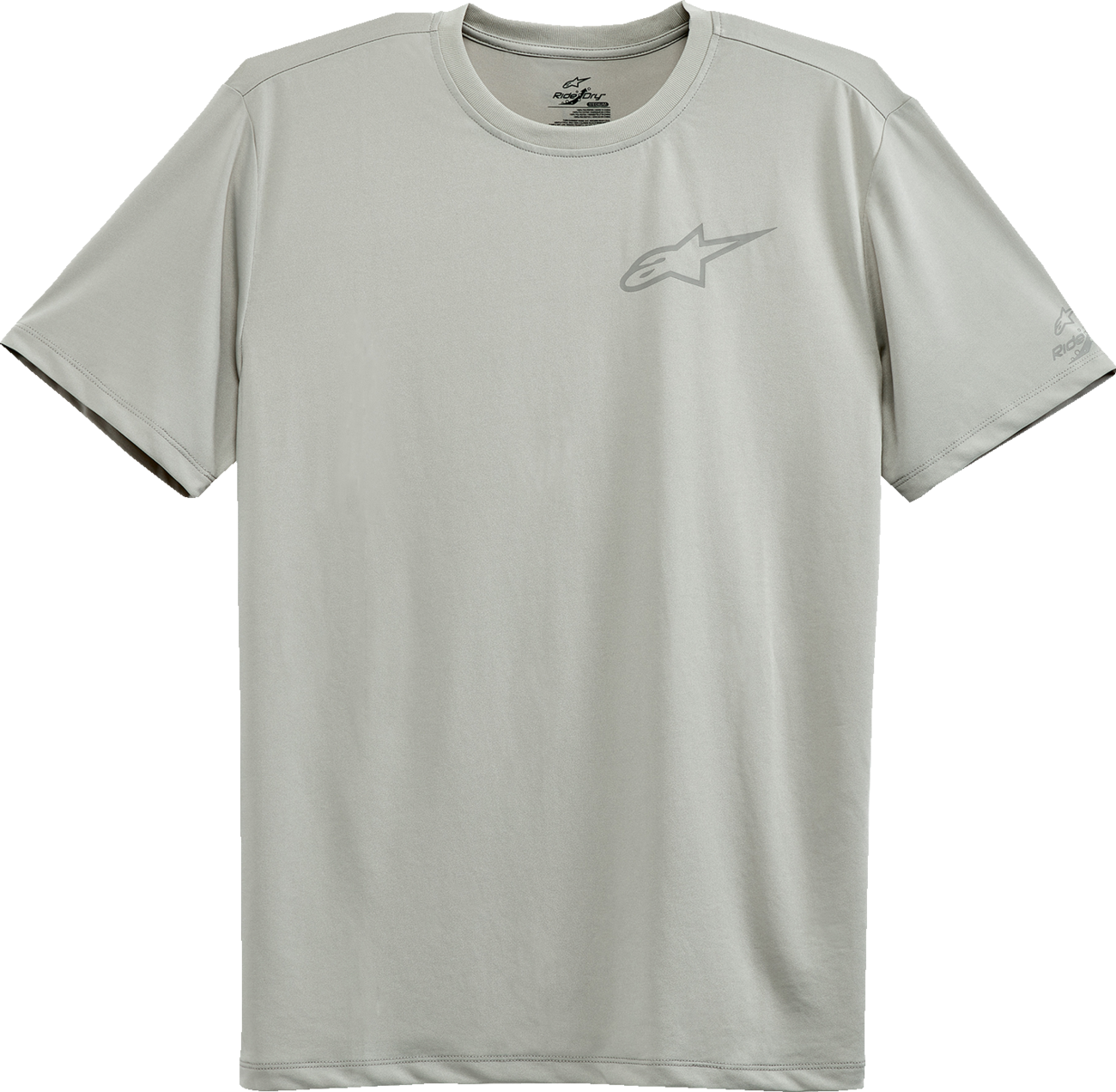 Alpinestars Pursue Performance T-Shirt in silver, XL size, featuring logo on front, casual fit, perfect for activewear or everyday use.