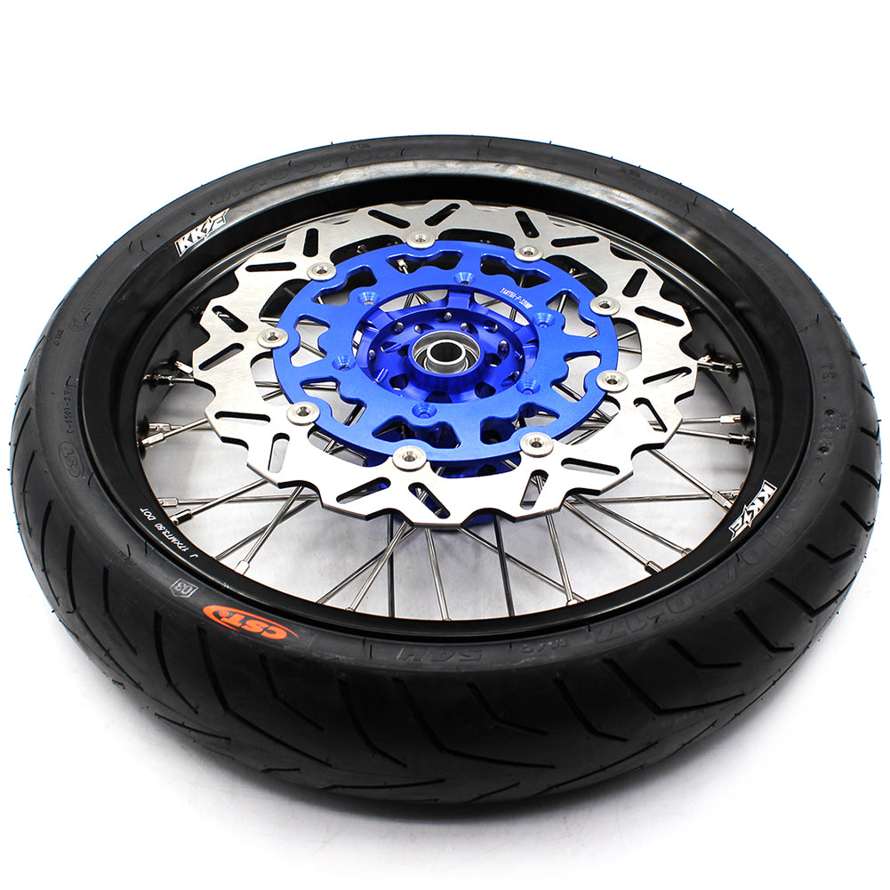 KKE 3.5/4.25*17inch Supermoto Spoked Wheels CST Tires For SUZUKI DRZ400 DRZ400E DRZ400S - Howling Moto