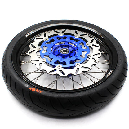 KKE 3.5/4.25*17inch Supermoto Spoked Wheels CST Tires For SUZUKI DRZ400 DRZ400E DRZ400S - Howling Moto