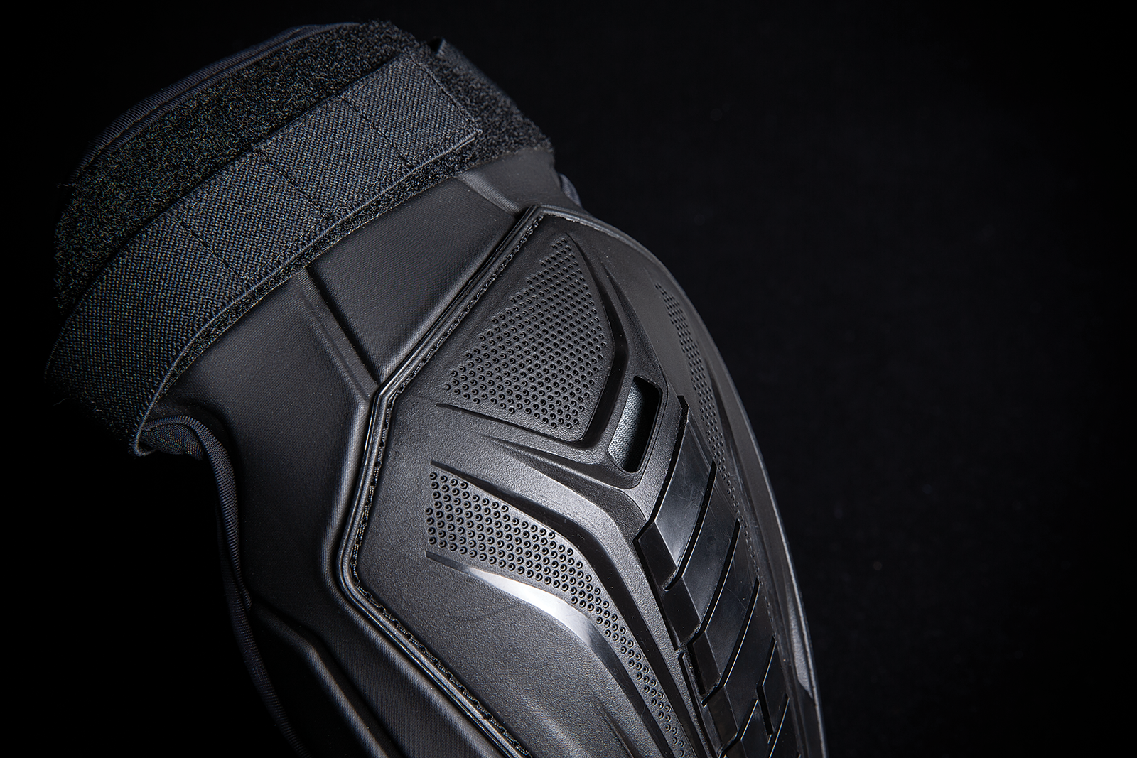 Black ICON Field Armor 3 Elbows for helmets, size L/XL, designed for motorcycle protection, by Bill's Exhausts.