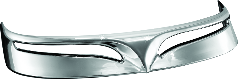 Chrome rear fender tip for Harley Davidson Fat Boy models, designed by Kuryakyn for FL Softails motorcycle customization.