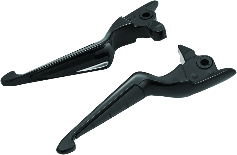 Kuryakyn ISO motorcycle brake and clutch levers in black for Harley Davidson Touring models 2017-2020, designed for comfort and style.