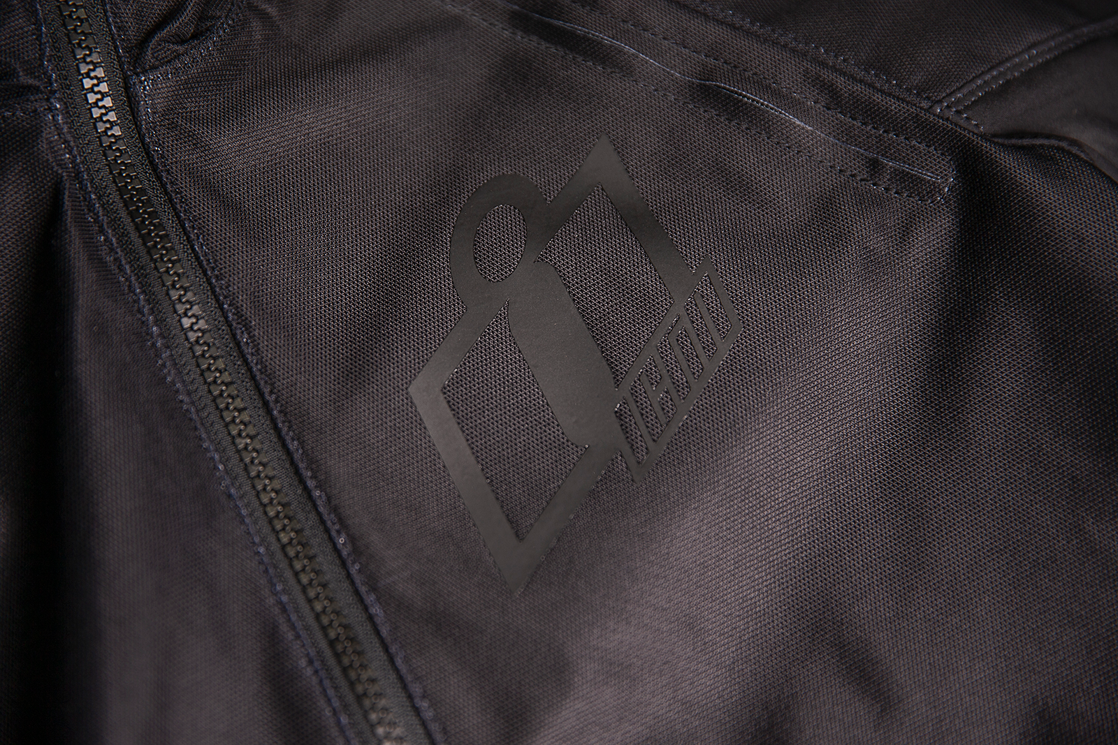 Bill's Exhausts ICON Airform Black Jacket in Small, front view showing lightweight material and sleek design.