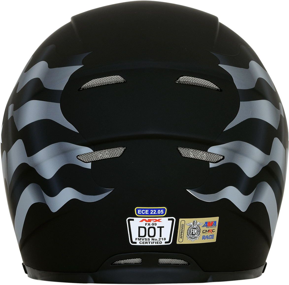 Bill's Exhausts AFX FX-99 helmet in stealth with flag design, large size, featuring aerodynamic shape and detailed graphics.
