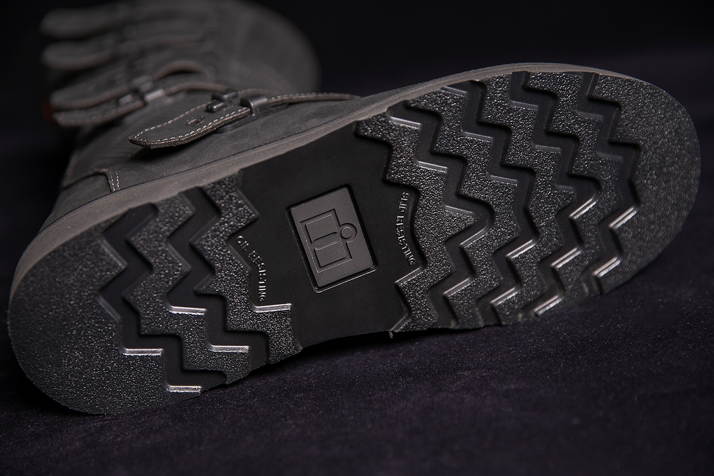 Black ICON Elsinore 2™ CE Boots by Bill's Exhausts, size 11, showing the sturdy leather construction and ankle support.