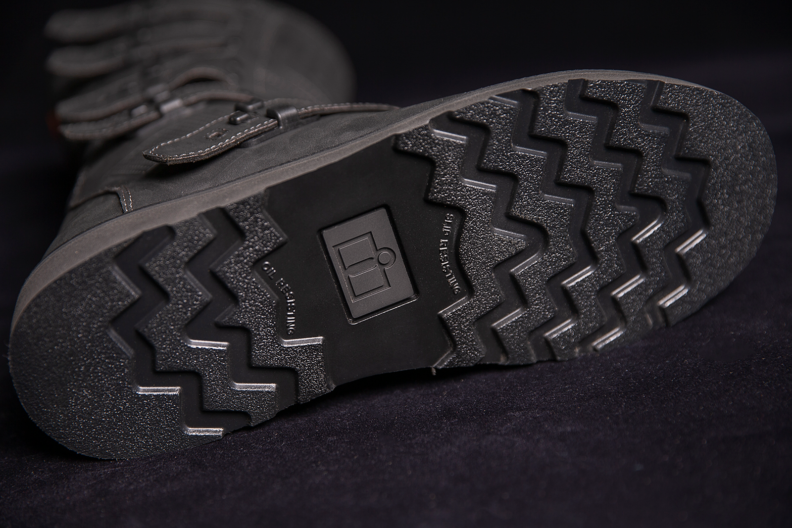 Black ICON Elsinore 2™ CE Boots by Bill's Exhausts, size 11, showing the sturdy leather construction and ankle support.