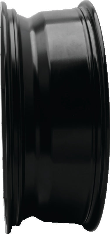 QuadBoss Slicer 20x7 PowerSports wheels with limited edition bull logo center caps on black alloy rims.