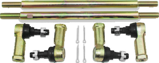 QuadBoss heavy-duty tie rod assembly upgrade kit for Can-Am Outlander and Renegade models, featuring durable metal components.