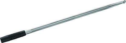 Kuryakyn billet chrome round and grooved antenna for Harley Davidson touring models, featuring polished chrome finish.
