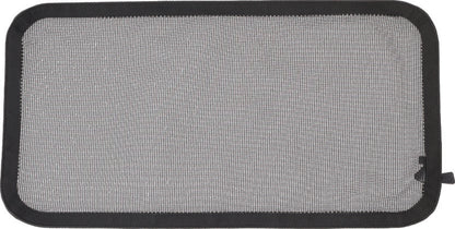 QuadBoss mesh window rear windshield for Ranger powersports vehicle, showing black mesh material and mounting edges.