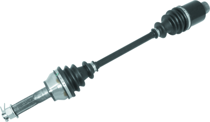 QuadBoss replacement axle for Polaris Ranger 6x6 700/800 series, part #609457, showing the durable metal axle with mounting points.