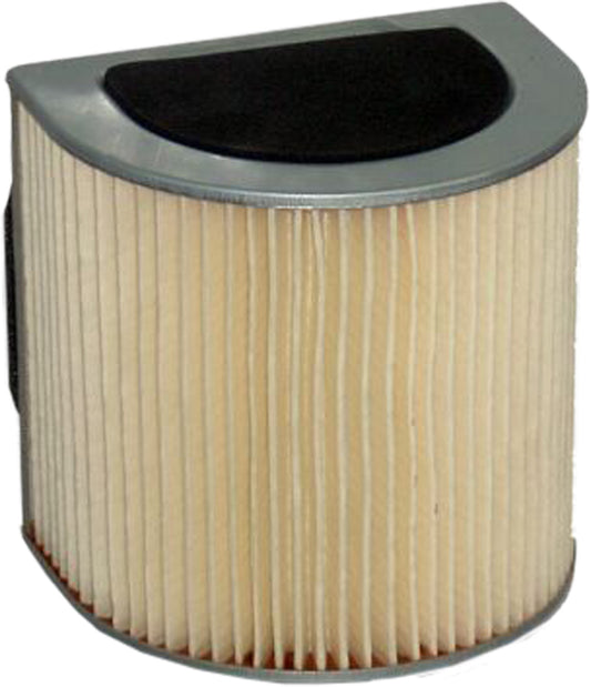 HIFLOFILTRO HFA4504 air filter for high-performance engines, showcasing the clean, pleated filter material and durable frame.