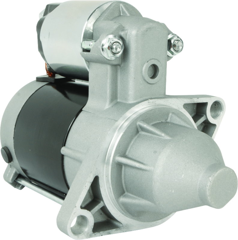 QuadBoss motor starter part 495763 for John Deere Gator XUV 620i and Kawasaki Mule 2510/2520 vehicles, shown in the image.