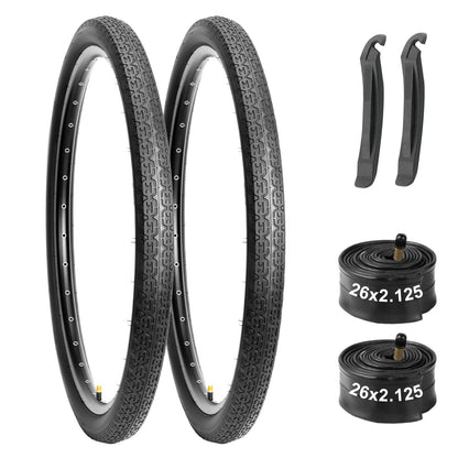 Hycline 26-inch bicycle tire with 2.125-inch width, suitable for road or cruiser bikes, shown in the image.