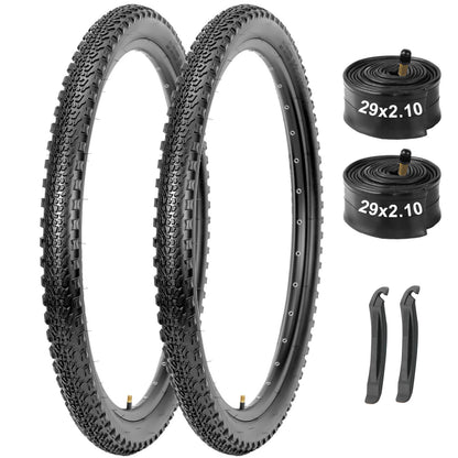 Hycline mountain bike tire Rávos 26/27.5/29 inches by 2.1 inches with knobby tread for off-road riding.