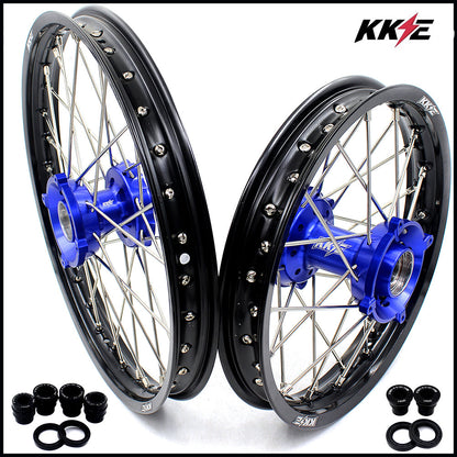 KKE 17"*1.4/14"*1.6 Spoked Kid's Big Wheels Rims Fit KTM SX 85 2003-2020 Husqvarna TC 85 2014-2020 Blue Hub - Howling Moto