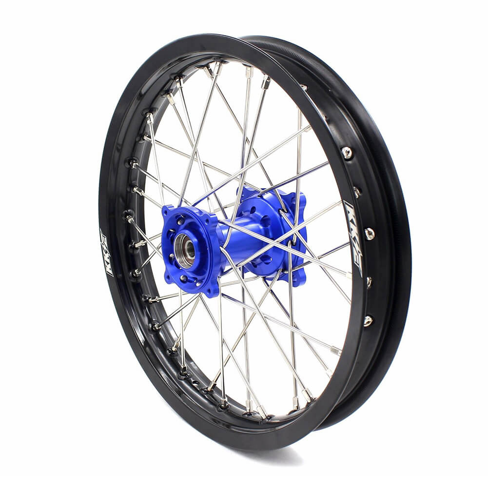 KKE 19 & 16 Spoked Kid's Wheels Rims Set for Kawasaki KX80 KX85 Blue - Howling Moto