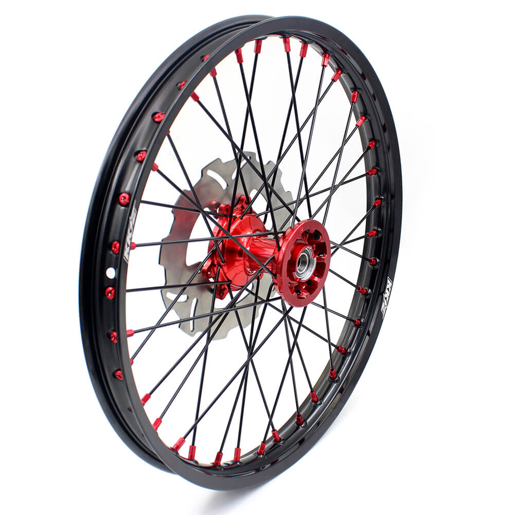 KKE 21 & 19 Cast Wheels for HONDA CR125R 96-97 CR250R 1996 CR500R 96-01 Black Spoke Disc - Howling Moto