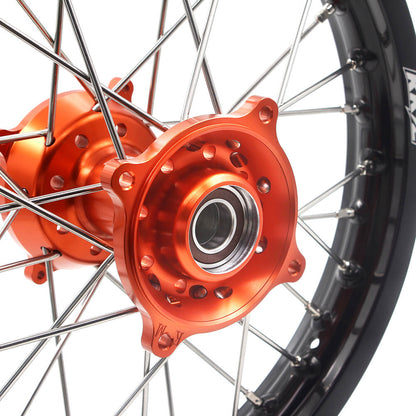 KKE 17"*1.4/14"*1.6 Kid's Small Wheels Rims Fit KTM SX 85 2003-2020 Orange Hub - Howling Moto