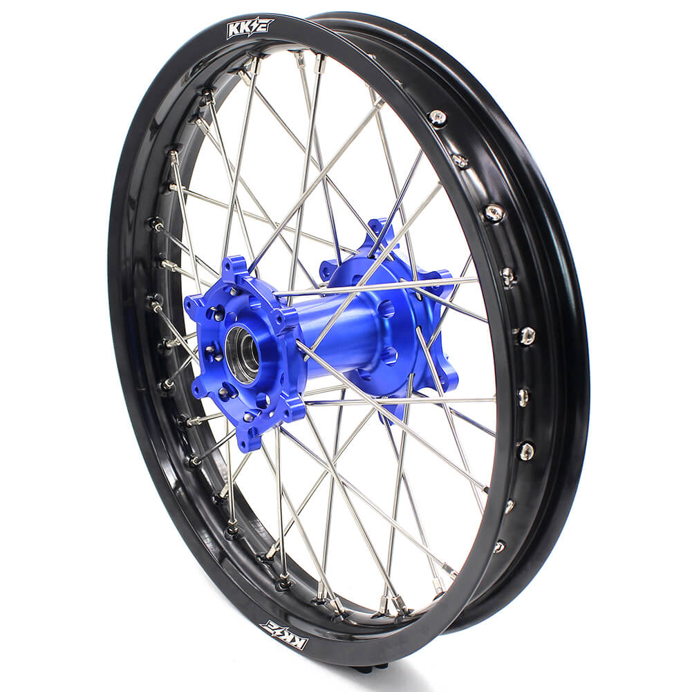 KKE 21 & 18 Enduro Wheels for YAMAHA WR250F 2017-2018 WR450F 2016-2018 Blue&Black  270mm Disc - Howling Moto