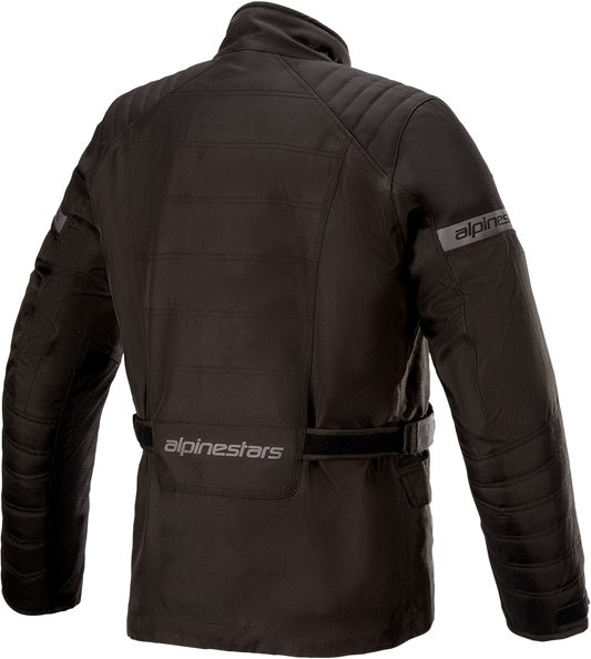 Alpinestars Gravity Drystar® black motorcycle jacket with protective armor, size XL, featuring durable textile construction and adjustable features.