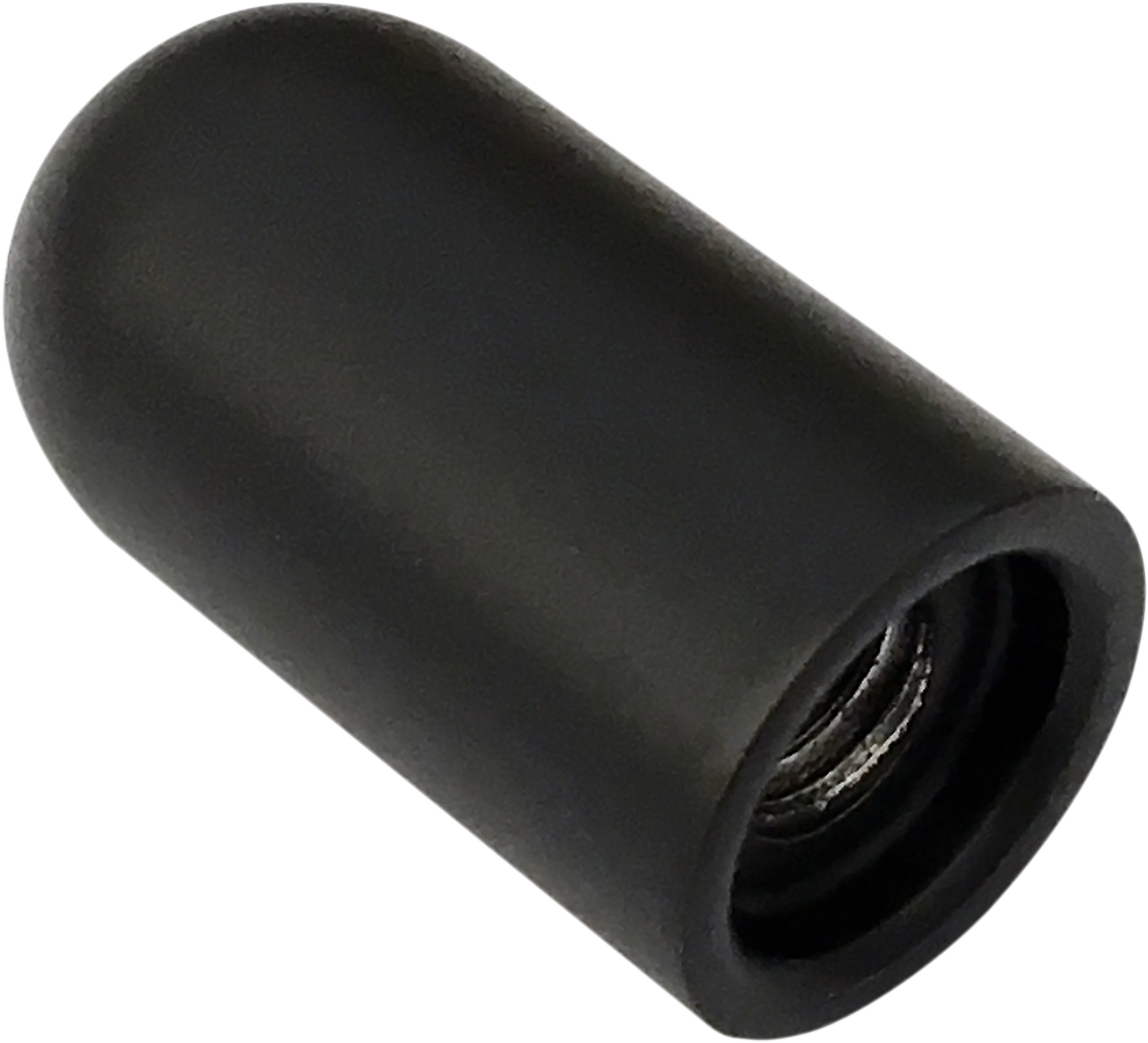 DRAG SPECIALTIES Drag Specialties D0013-006 antenna stud cover for relocated stock motorcycle antennas, black plastic design.