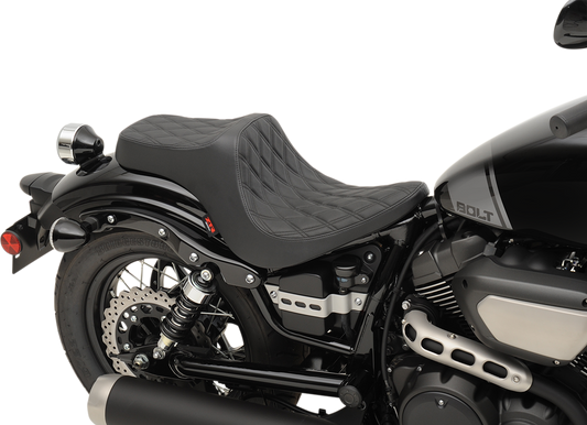Z1R, Z1R Predator III Seat - Black Diamond with Black Stitching for Bolt and V-Star Models (Part #0810-2069)