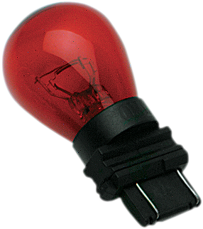 DRAG SPECIALTIES wedge bulb S8-3157R-BC139 dual-filament red taillight bulb for motorcycles or vehicles.