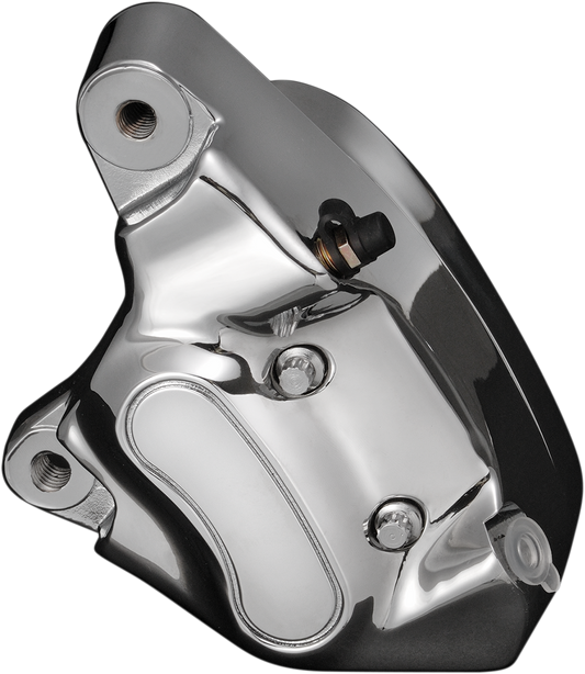 DRAG SPECIALTIES front brake caliper for Harley-Davidson 1984-1999, 4-piston motorcycle brake component.