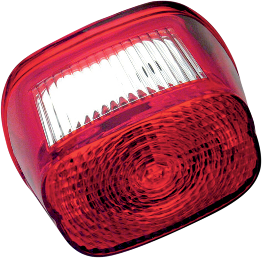 DRAG SPECIALTIES replacement taillight lens 12-0409-SC2 for motorcycle, clear plastic with mounting edges visible