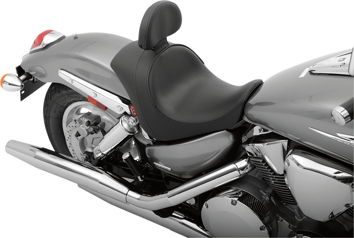 Z1R EZ Glide II large vinyl motorcycle backrest with storage pouch, providing comfortable seat support for rider and passenger.