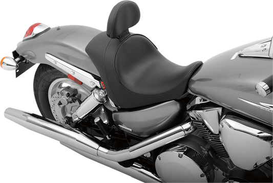 Z1R EZ Glide II large vinyl motorcycle backrest with storage pouch, providing comfortable seat support for rider and passenger.