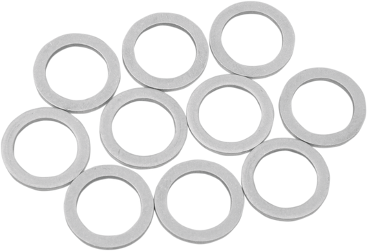 DRAG SPECIALTIES 7/16-inch crush washer for motorcycle parts, metal sealing washer with a shiny finish.
