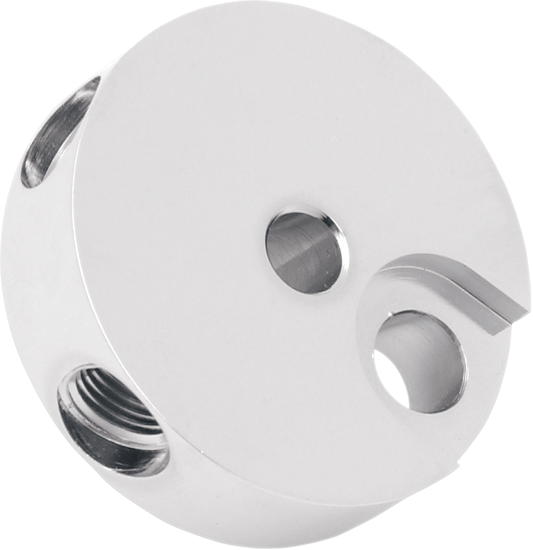 DRAG SPECIALTIES front brake junction with 1/8" NPT fitting for motorcycle braking system, shown in the image.