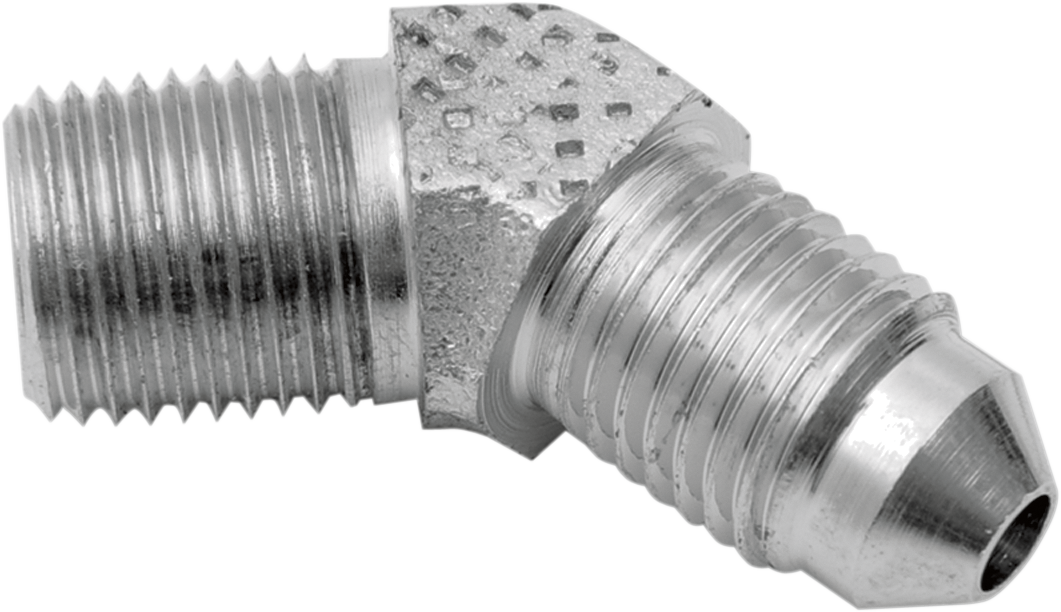 Drag Specialties #3 male 1/8" 45° brake and fuel line fitting, motorcycle brake line hardware, MPN 293