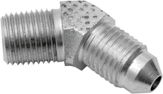 Drag Specialties #3 male 1/8" 45° brake and fuel line fitting, motorcycle brake line hardware, MPN 293
