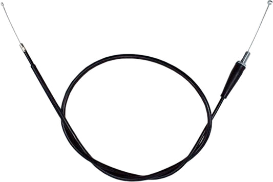 Black vinyl throttle cable by MOTION PRO for motorcycles and ATVs, part 02-0384, with visible cable and fittings.