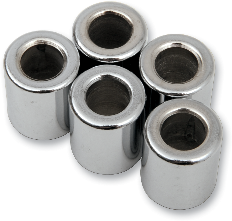 Chrome Drag Specialties spacer kit for custom motorcycle fitment, featuring durable metal components and precise engineering.