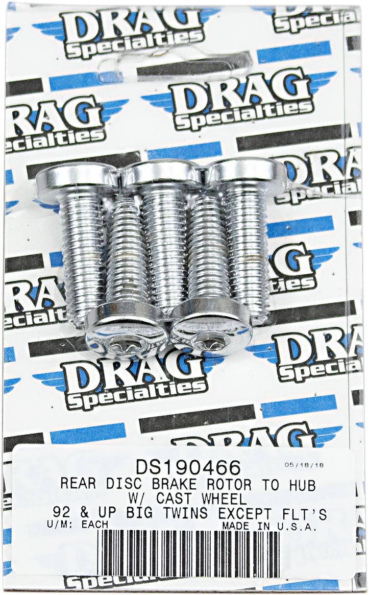 DRAG SPECIALTIES MK307 rear rotor mounting kit with cast design, includes hardware for motorcycle brake system installation
