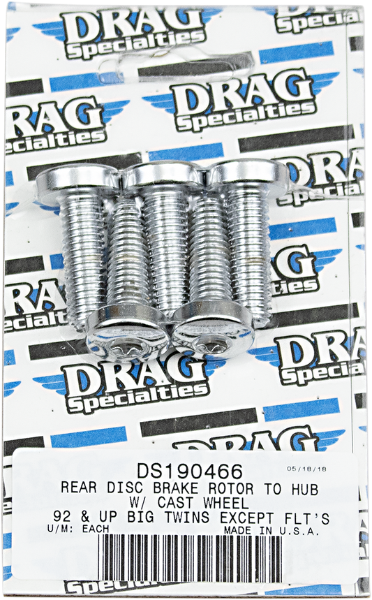 DRAG SPECIALTIES MK307 rear rotor mounting kit with cast design, includes hardware for motorcycle brake system installation