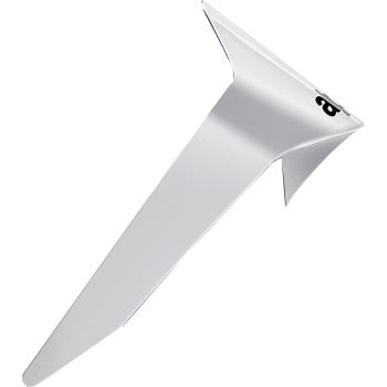Alpinestars Supertech R10 helmet spoiler in solid gloss white, designed as a helmet accessory for enhanced aerodynamic performance.