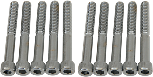 Coarse-thread socket-head bolts by Drag Specialties, 1/4-20 x 2 inches, featuring durable metal construction.