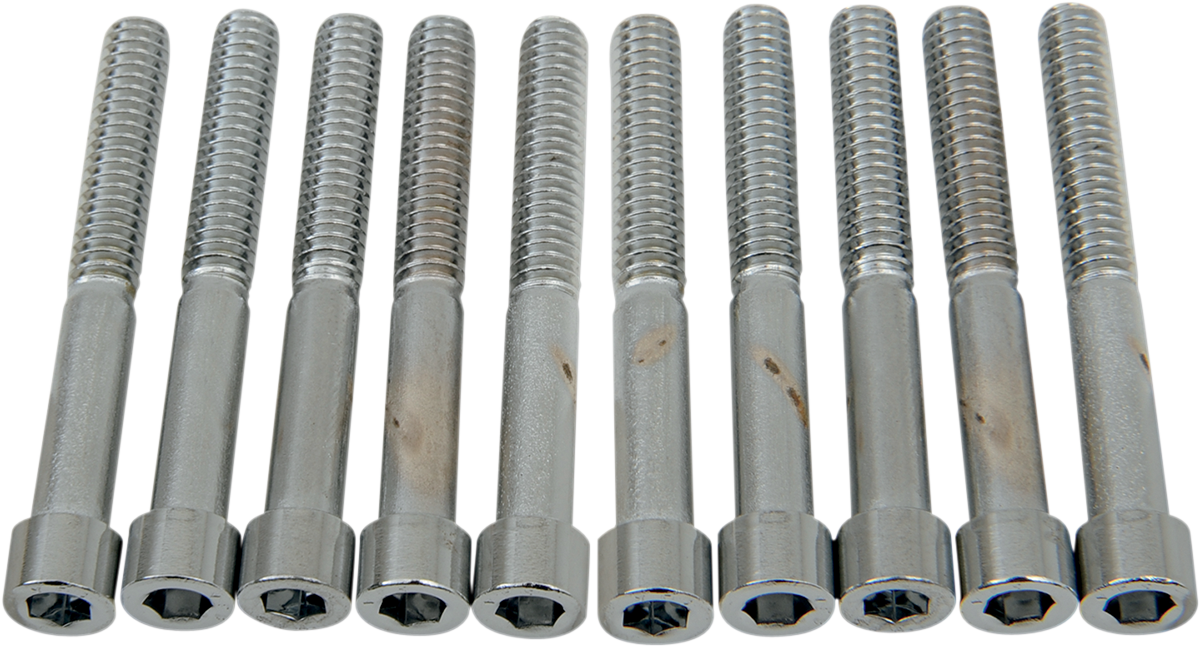 Coarse-thread socket-head bolts by DRAG SPECIALTIES, 1/4-20 x 2 inches, showing metal bolts with hex socket heads.