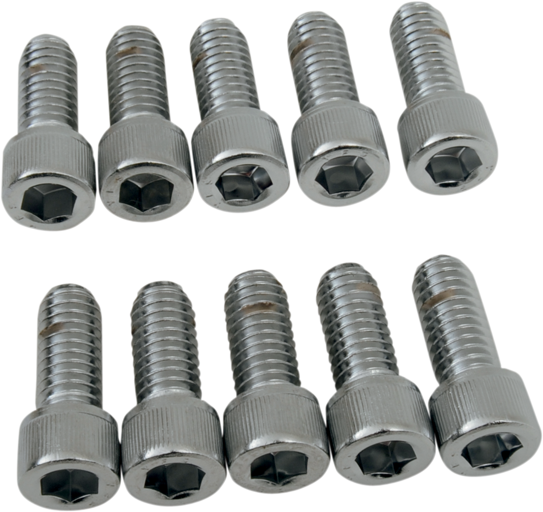 Pack of DRAG SPECIALTIES MPB215 coarse-thread socket-head bolts, 5/16-18 x 3/4 inch, shown in the image.