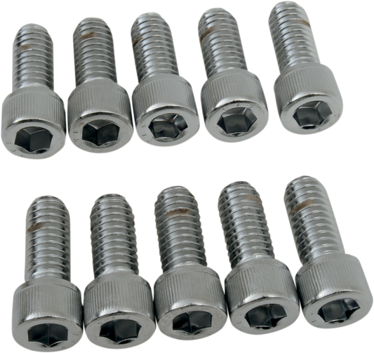 Pack of DRAG SPECIALTIES MPB215 coarse-thread socket-head bolts, 5/16-18 x 3/4 inch, shown in the image.